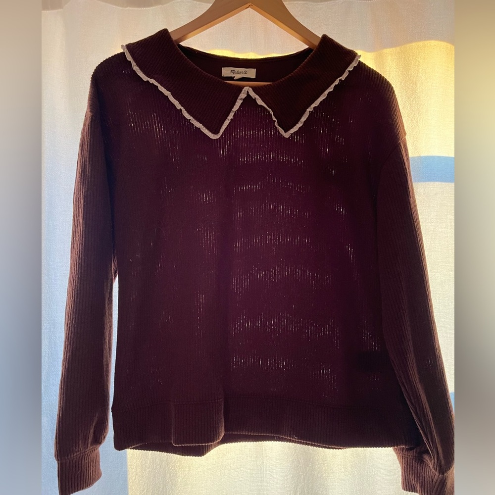 Dark maroon color madewell sweather